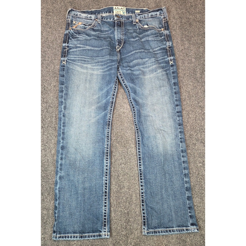 Ariat M7 Coltrane Slim Fit Straight Leg Jeans Mens Silverton Wash 40x32